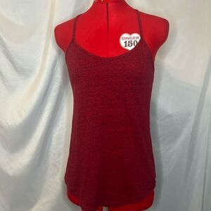 MM58 Angie red heathered tank top